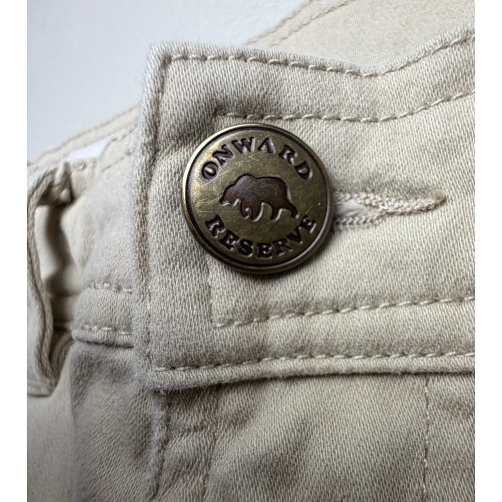 Onward Reserve Mens 5-Pocket Pants Khaki Tan Straight Leg Cotton‎ Blend 32x28 - Picture 3 of 10